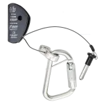 Bloqueador antiqueda Kratos LOREL para corda 11 mm com mosquetão de rosca e gravações técnicas