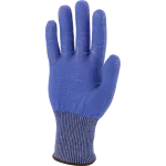 Luva azul sem revestimento com punho tricotado escuro