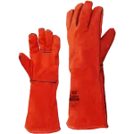 Luvas de soldador Zarpa GS001R em crute vermelho com fio Kevlar®