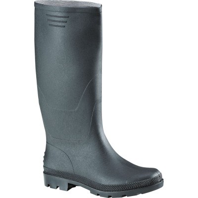 Galocha ocupacional preta em PVC com cano alto e design liso | OB SRA