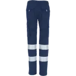 Calças Missouri com bolsos traseiros com pala e bandas retrorrefletoras, vista traseira.