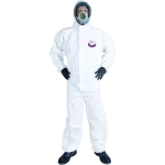 Fato macaco de proteção Tipo 5/6 WeePro descartável em material microporoso respirável com capuz e proteção contra agentes químicos e biológicos.
