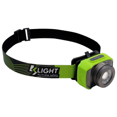 Lanterna LED recarregável Kratos RAINBOW 2 com fita de cabeça