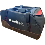 Saco Premium Weltek preto e vermelho com fecho superior e reforços laterais.