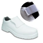 Sapato de segurança branco Coverguard Okenite com pala e fecho em velcro | S2