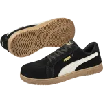 Sapatos Puma Iconic Black/Gum com sola antiderrapante e design vintage
